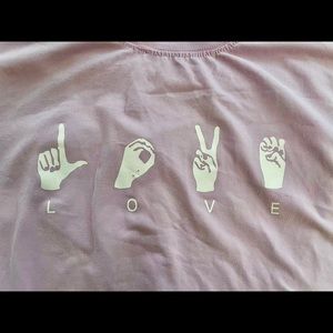 Light Purple Oversized Graphic Tee from Shein